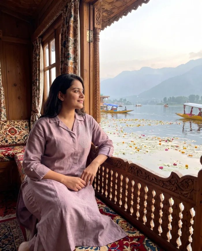 Mauve Spiral Embroidered Kurta Pant Set